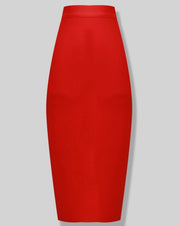 Boss Lady- High Waist Midi BANDAGE SKIRT (Multiple colors)