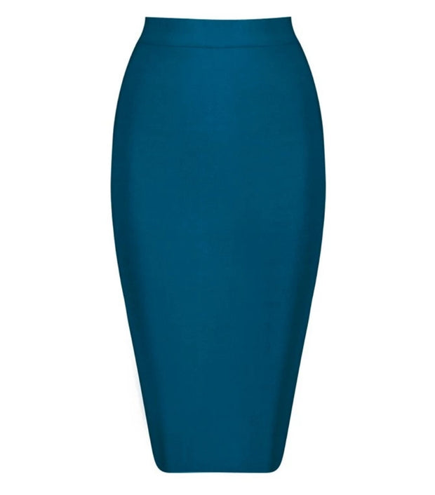 Boss Lady- High Waist Midi BANDAGE SKIRT (Multiple colors)