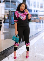 Tulip Springs- 2 pcs Sequin Sweater Tracksuit Set (NEW)