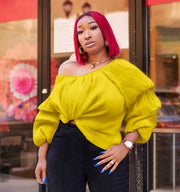 Haute Beauty- Bubble Sleeve blouse (New)