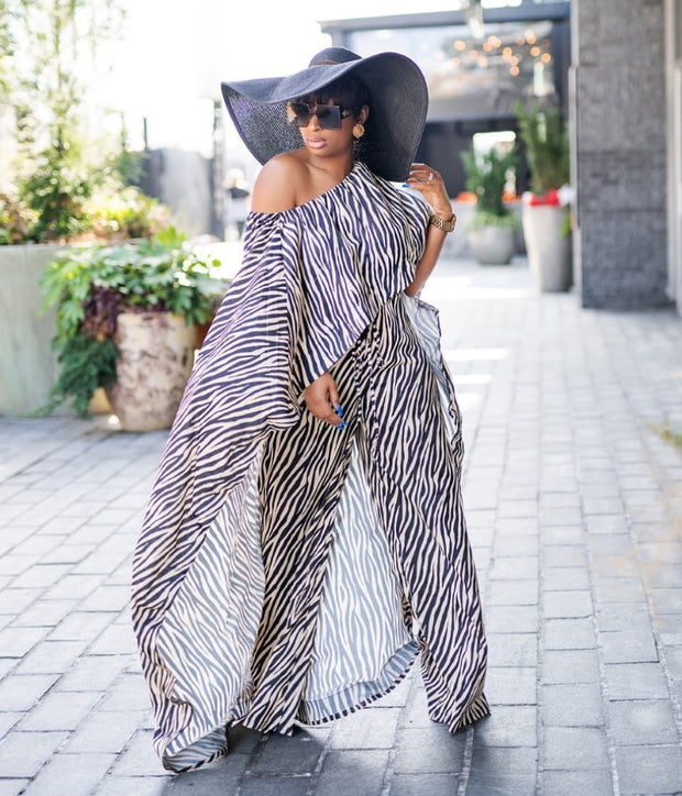 So Fly- 2pc High-Lo Shawl Top/Wide Leg Pant SET (NEW)