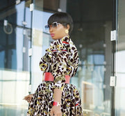 Wealthy Links- 2pcs Blouse and Long Pleated Skirt SET (NEW)