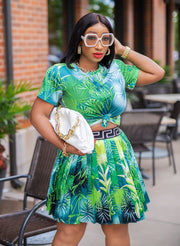 Arden Diva T-shirt and SKATER Pleated Skirt SET (NEW)