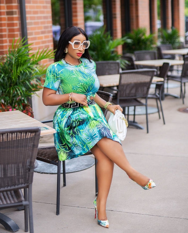 Arden Diva T-shirt and SKATER Pleated Skirt SET (NEW)