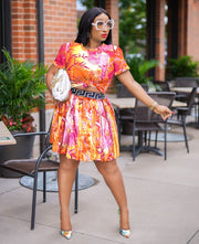 Arden Diva T-shirt and SKATER Pleated Skirt SET (NEW)