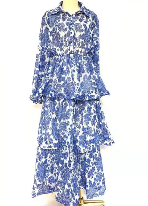 FINAL SALE! Dahlia Exquisite- Layer Ruffle Maxi Dress (CLEARANCE OUTLET! Final Sale/No Return/No Exchange!)