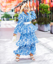 Dahlia Exquisite- Layer Ruffle Maxi Dress (New)
