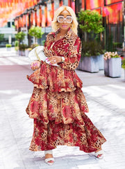 Dahlia Exquisite- Layer Ruffle Maxi Dress (New)