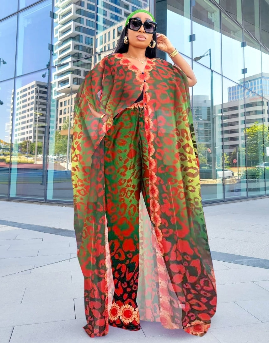 Rich Aunty Vibes- 2pc Kimono Top/Pant SET (NEW) – DivAbby