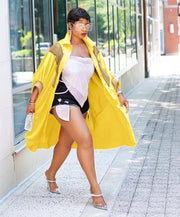 Giovanna- Blinged Lantern Sleeve Shirt Dress (New)