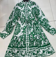 Miranda- Floral Swing Dress/With Belt (New)