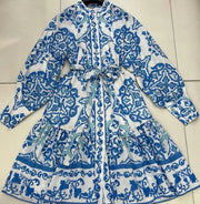 Miranda- Floral Swing Dress/With Belt (New)