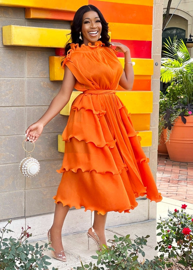 Norabella- Ruffles Galore Swing Dress (NEW)