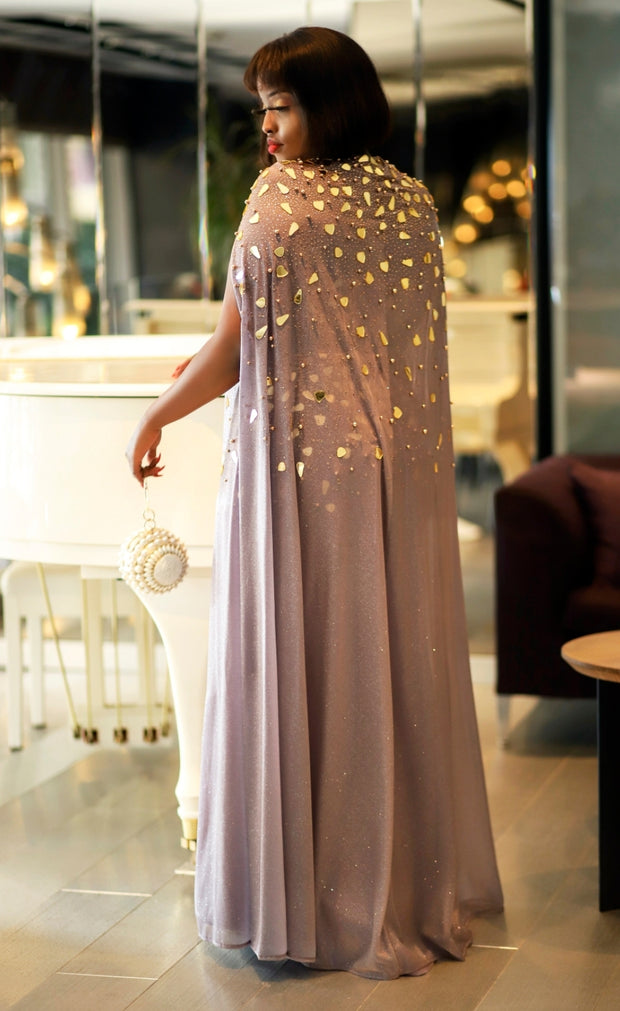 Lady Nefertiti Luxe- Cape/Dress/Belt with 3D Mirror/Beads/Gems