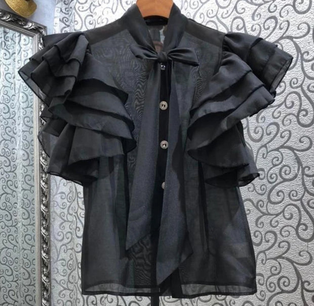 Flutter Love- Ruffle Sleeve blouse (4 colors)