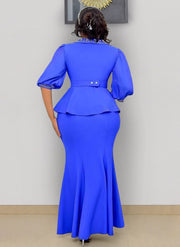 Lady of Substance- 3pcs Gemstone Blouse/Floor Length Skirt Set (NEW!)
