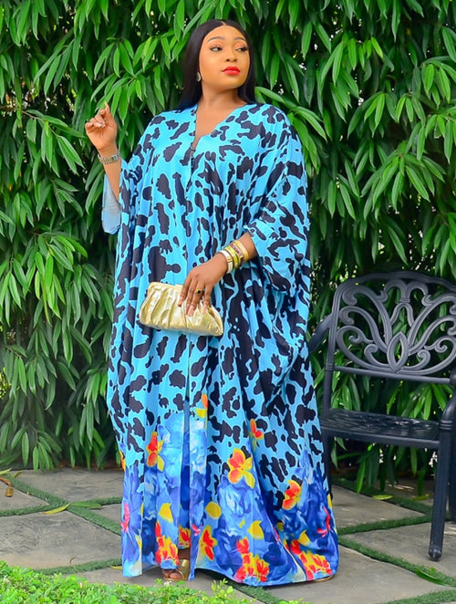 Rich Aunty Vibes Too- 2pc Floral Kimono Top/Pant SET (NEW)