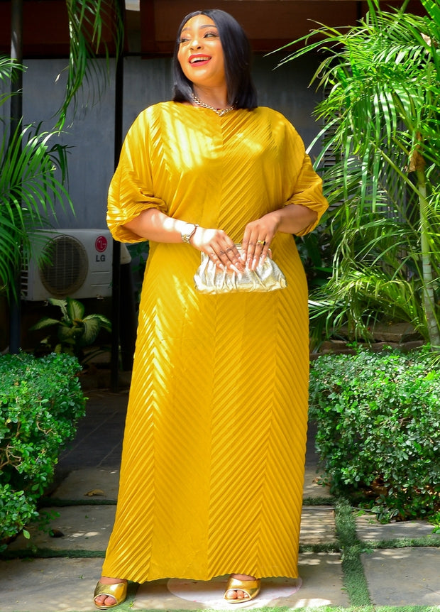 Kalista Fancy- Pleats Detail Maxi Dress (New)
