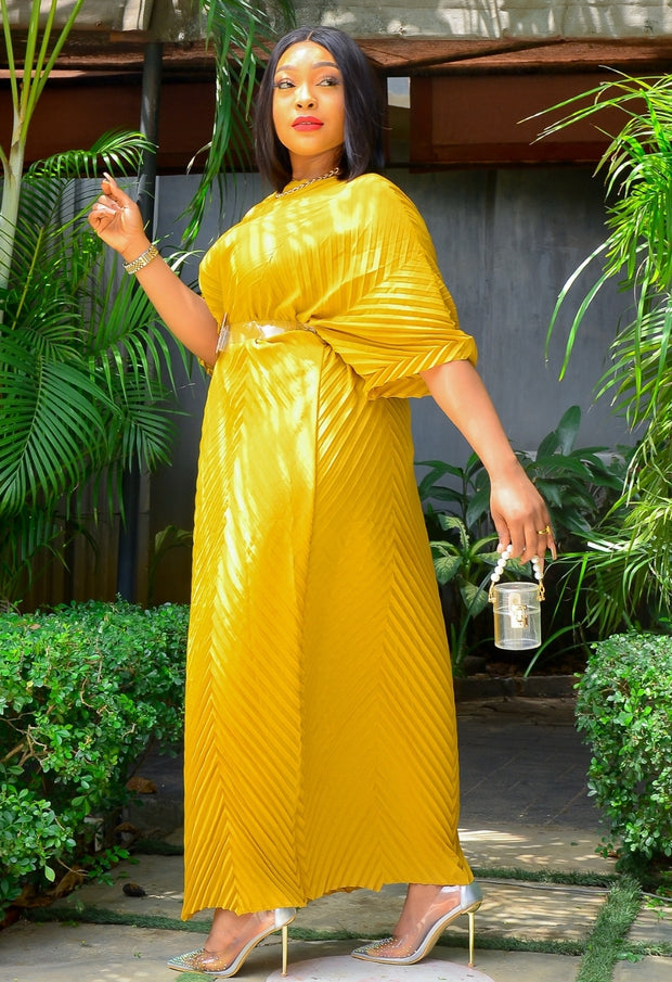 Kalista Fancy- Pleats Detail Maxi Dress (New)