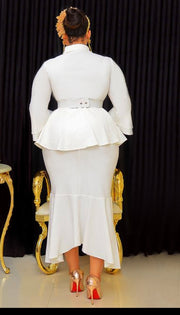 Ariella Blings- 3pcs Gemstone Blouse/Asymmetric Skirt/Belt Set (NEW!)