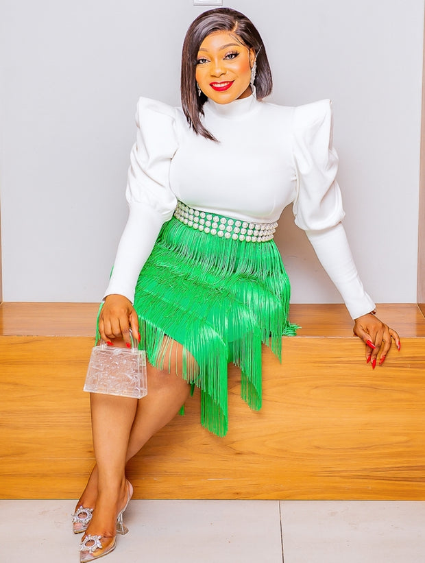 FRINGY BOSS DIVA- High Waist Pencil Skirt