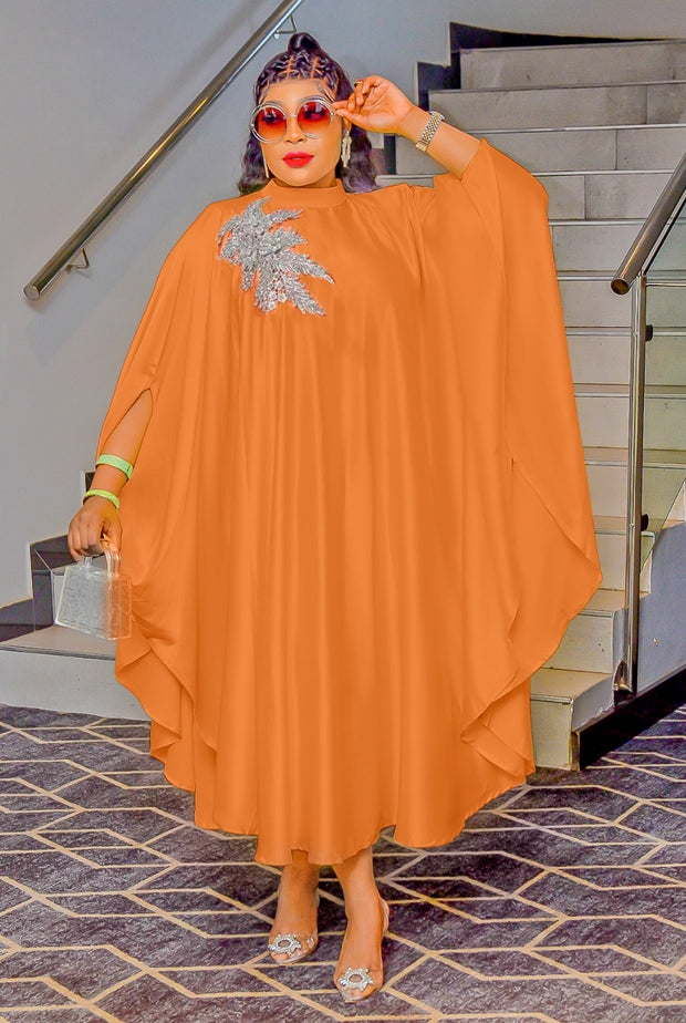 Plush Aunty- Shimmers Brooch Kaftan Maxi Dress (3 colors)