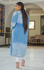 FLY Diva- Ripped Denim Dress/Duster