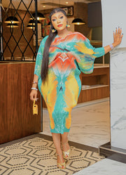 Amabella- Ruched Overlay Dress (NEW)