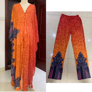 Rich Queen Florals- 2pc KIMONO TOP/Pant SET (NEW)