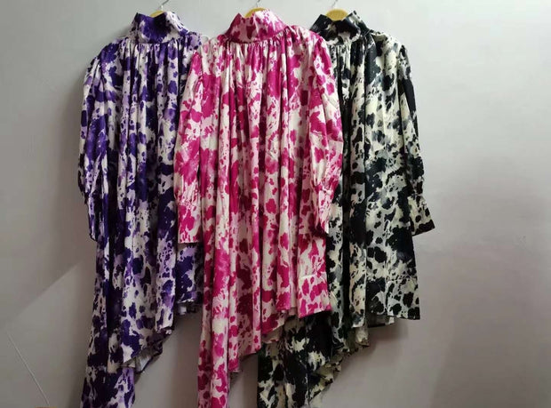 Fantasia- Lantern Sleeve Asymmetrical Blouse/Dress (NEW)