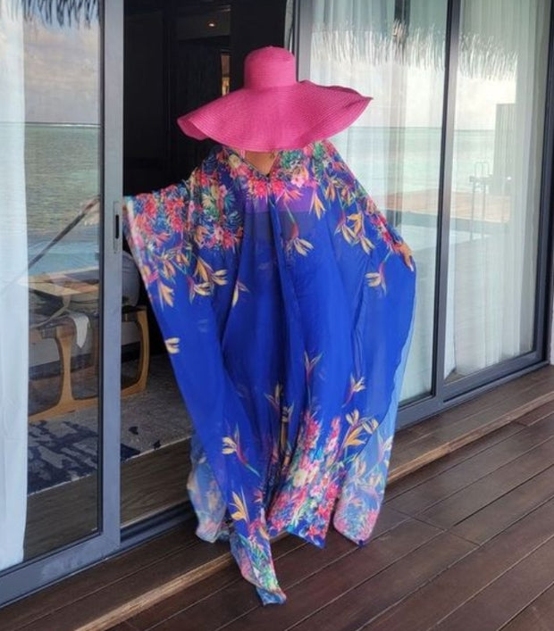 Rich Queen Florals- 2pc KIMONO TOP/Pant SET (NEW)